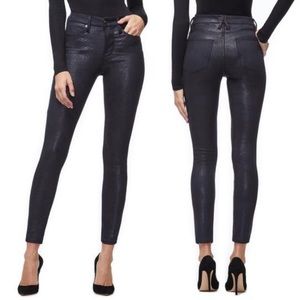 NWT Good American black snakeskin jeans 00/24